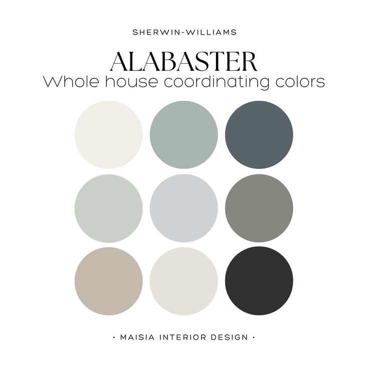 the color scheme for sherylin williams's new book, abaster whole house coordinating colors