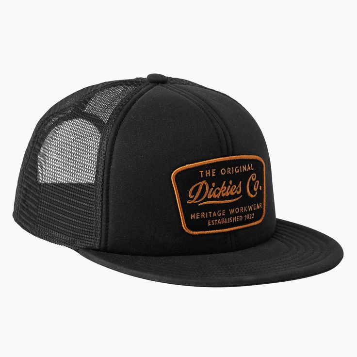 A classic trucker hat crafted for the same durability as our workwear. The trucker hat's front panels are crafted from 100% Duck Canvas with a weather resistant wax coating. It has a snapback closure for an adjustable fit. Classic Trucker Hat With Curved Brim For Outdoor, Classic Trucker Hat With Flat Bill For Outdoor, Classic Trucker Hat For Outdoor, Classic Trucker Hat Baseball Cap For Outdoor, Retro Black Trucker Hat For Outdoor, Casual Black Hats For Outdoor Work, Trucker Style 5-panel Hat With Leather Patch, Adjustable Black Hat For Outdoor Work, Black Vintage 5-panel Trucker Hat