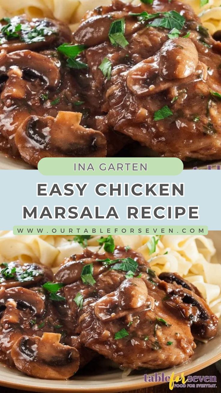 Easy Chicken Marsala Recipe by Ina Garten How To Make Chicken Marsala, Braised Chicken And Mushrooms, Chicken Marsala With Mashed Potatoes, Chicken Recipe With Mushrooms, Chicken Marsala Easy Simple, Chicken Marsala Recipe Easy, Chicken Recipes With Wine, Pheasant Marsala, Make Ahead Chicken Marsala