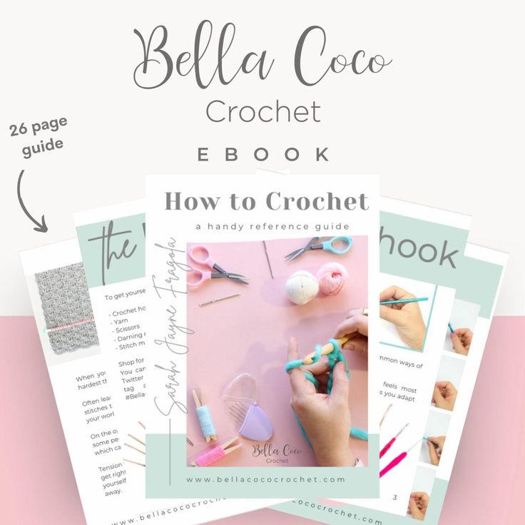 the bella coco crochet book is shown with instructions for how to crochet