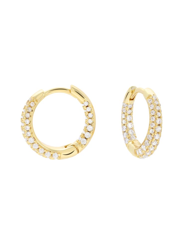 Description and Details
Our Cami hoop earrings are essential in any look due to their modern and resplendent design. Brilliant-cut cut crystals envelop them, giving them a spectacular shine.


Hypoallergenic brass base metal


14k gold plating


Brilliant Cut Crystals


11mm diameter Metal Base, Base Metal, Gold Plating, Gold Bracelet, Gold Plate, Hoop Earrings, Plating, Brass, Crystals