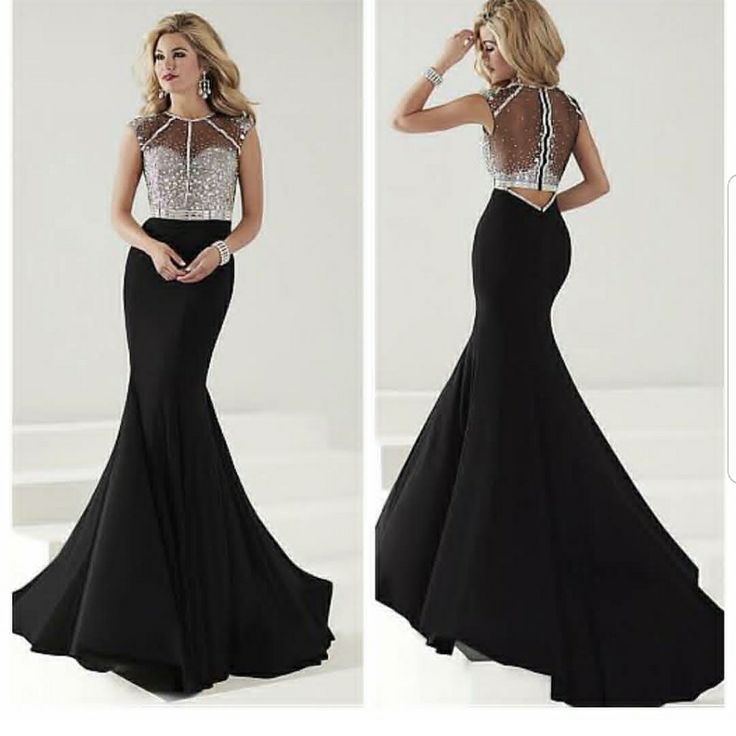 Silver Detailed Long Evening Gown Halter Top Evening Gown, Gown Elegant Classy, Black And Silver Gown, Silver Gown, Gown Elegant, Long Evening Gowns, Black And Silver, Evening Gown, Halter Top