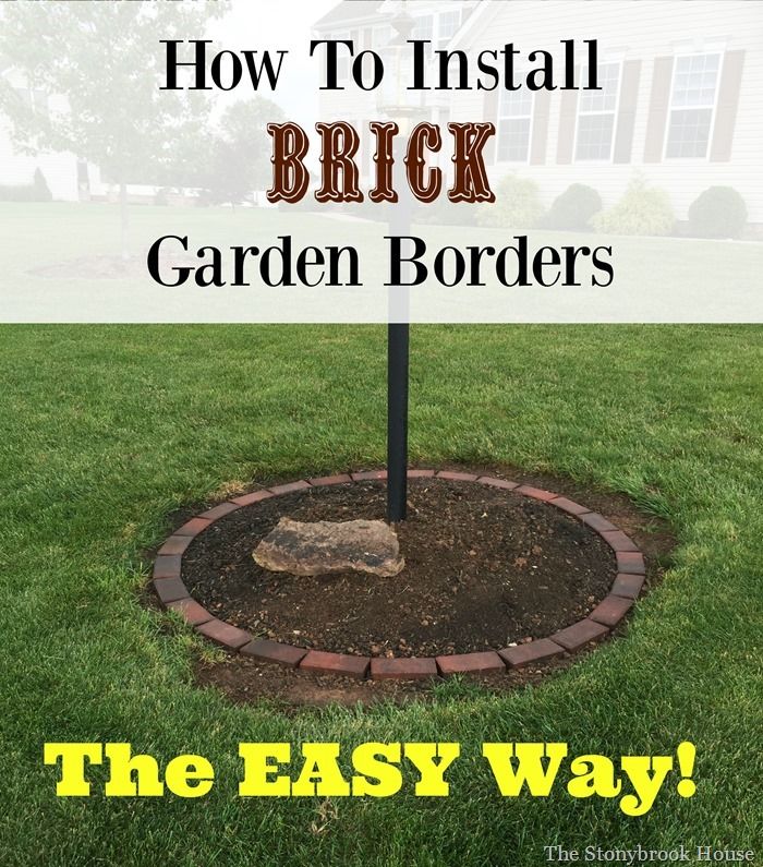 the easy way to install brick garden borders