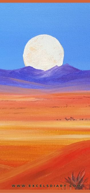 Someone is painting a desert landscape on acrylic canvas. Drawings With Paint, Basic Painting Ideas, Beginner Acrylic Painting Ideas, Acrylic Canvas Painting Ideas, Easy Paintings For Beginners, Canvas Painting Ideas For Beginners, Cute Easy Paintings, Acrylic Canvas Painting, Basic Painting