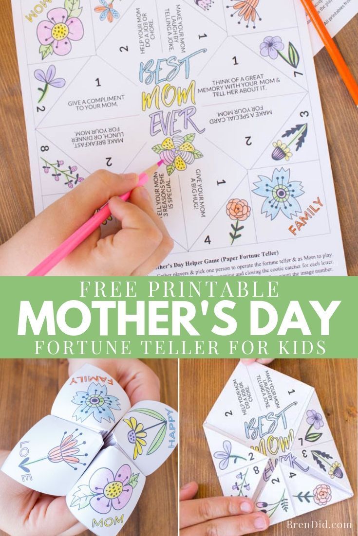 the mother's day fortune teller for kids to play with