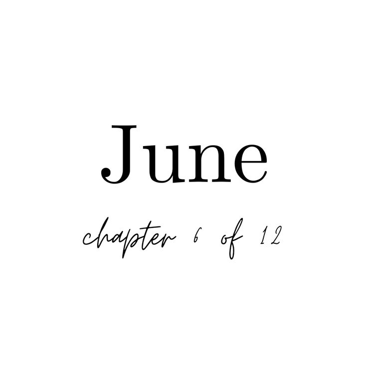 the word june written in cursive writing on a white background with black ink