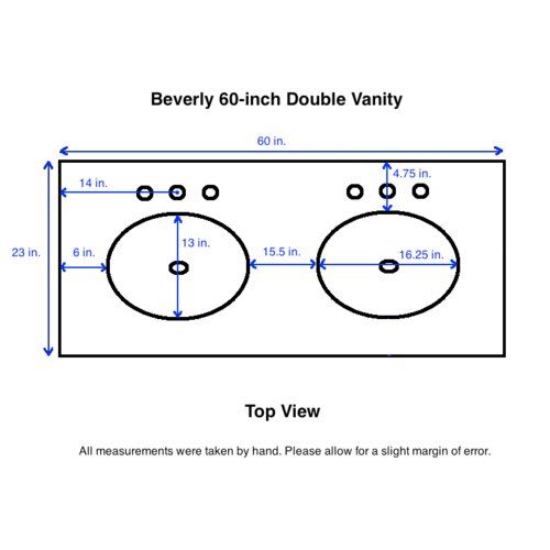 a drawing of two sinks with measurements for each sink and the top view is shown