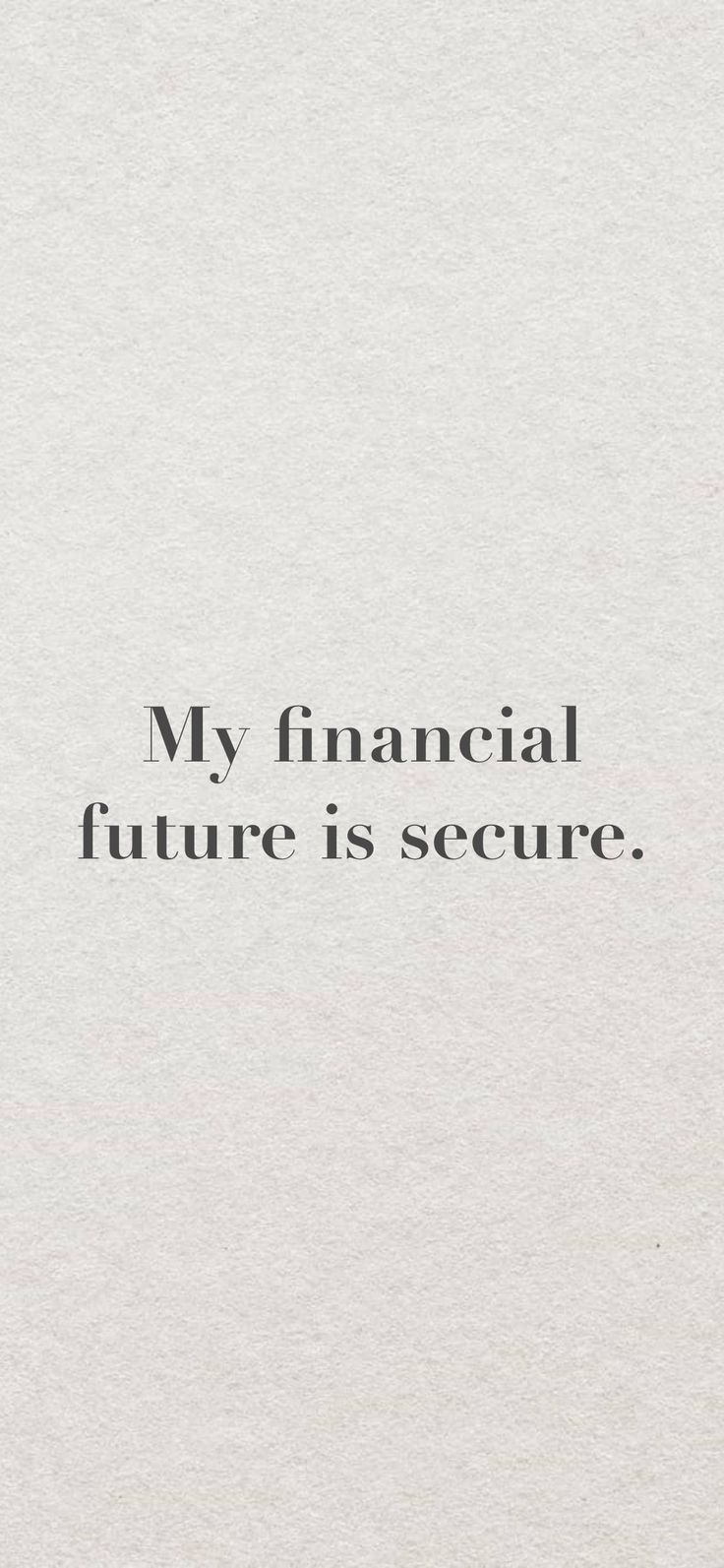 a piece of paper with the words, my financial future is secure