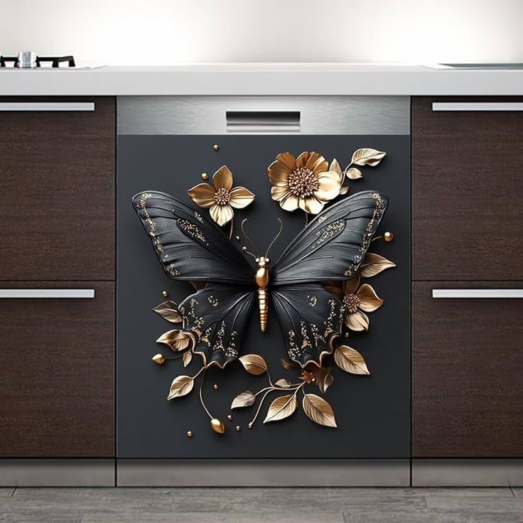 Amazon.com: Butterfly Black Background Pattern Dishwasher Magnet Cover Sticker Magnetic Sticker Door Panel Cover Fridge Appliance Magnet Decal Sheet Kitchen Decor 23x17 inch : Home & Kitchen Butterfly Black Background, Cover Fridge, Dishwasher Magnet Cover, Black Background Pattern, Butcher Block Counter, Dishwasher Magnet, Door Panel, Butcher Block, Panel Doors