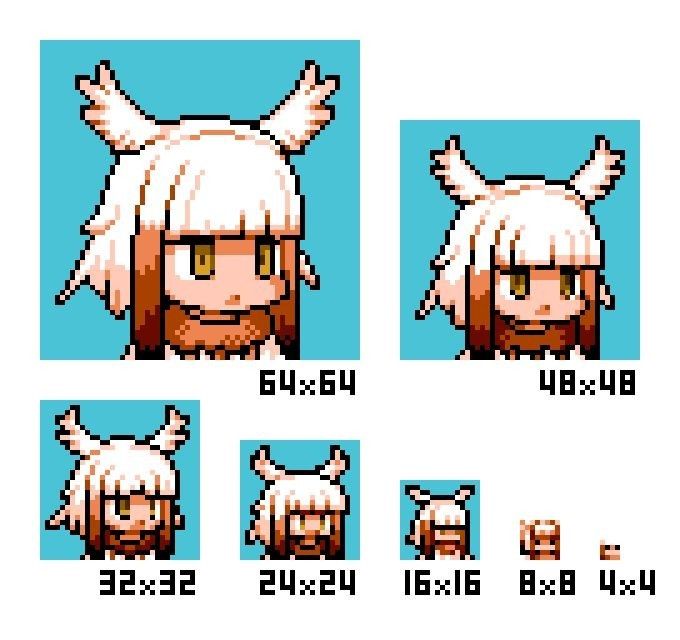 some pixel art that looks like they have different hair styles and facial expressions on them