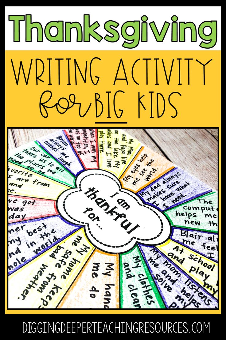 the thanksgiving writing activity for kids