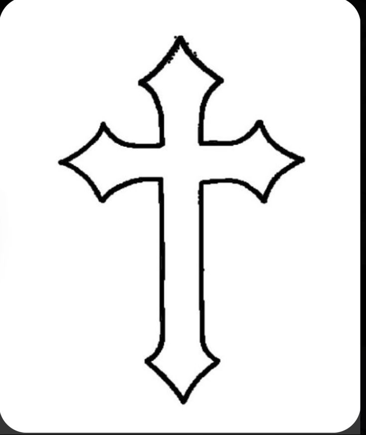 a black and white image of a cross