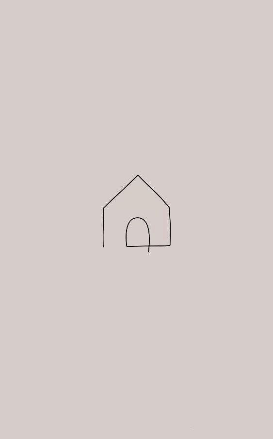 the outline of a house on a gray background