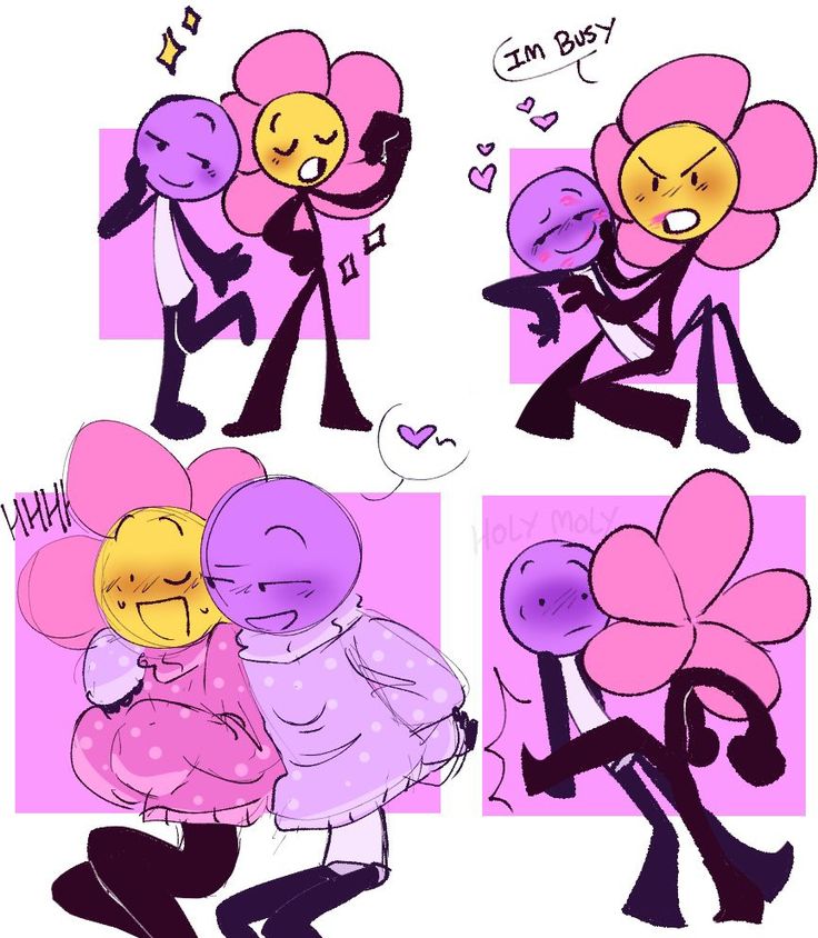 some cartoon characters hugging each other