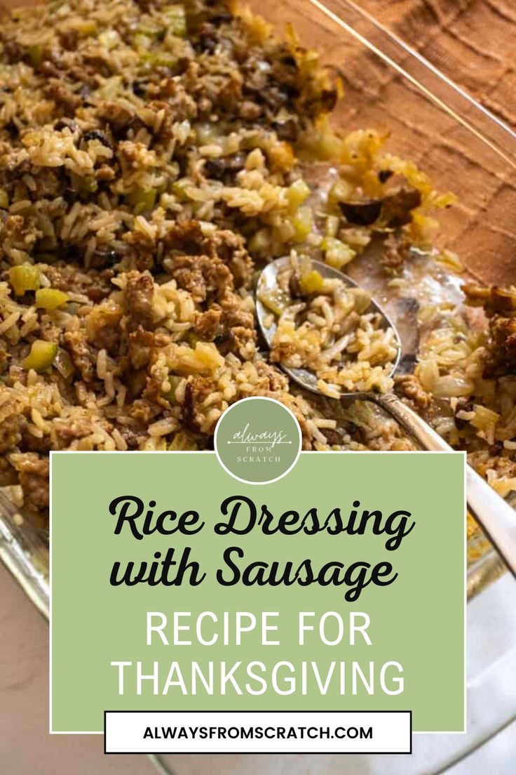 rice dressing with sausage recipe for thanksgiving