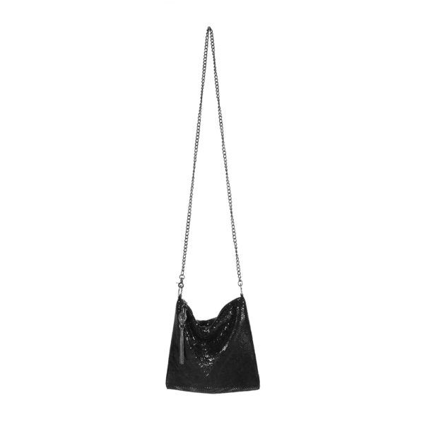 1-5935-ibiza black Versatile Party Shoulder Bag With Adjustable Strap, Evening Shoulder Bag With Zipper Pocket, Versatile Shoulder Bag With Chain Strap For Party, Evening Crossbody Bag With Metal Zipper, Handbag Collection, Upgrade Your Style, Chain Strap, Ibiza, Cross Body Handbags