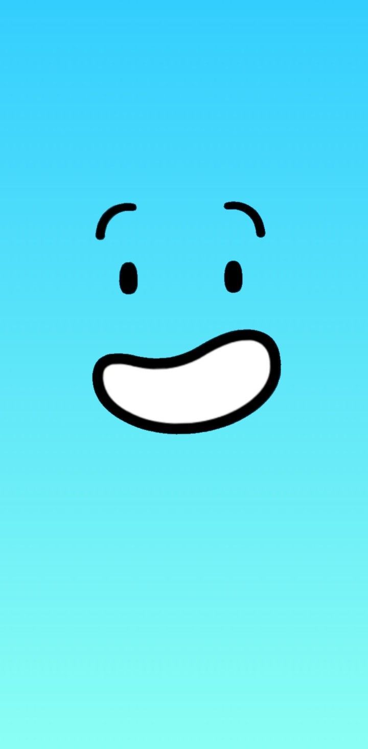 an animated face is shown on a blue background