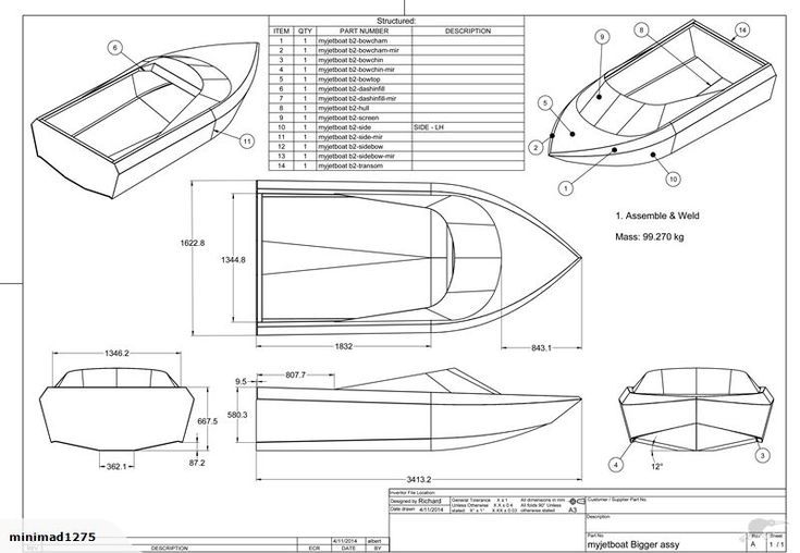 the plans for a small boat