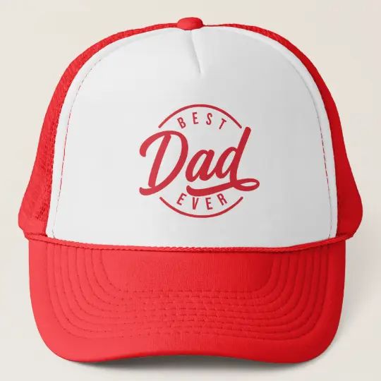 Modern Best Dad Ever Typography Trucker Hat | Zazzle.com Father's Day Hats With Letter Print, Father's Day Trucker Baseball Cap With Curved Brim, Father's Day Gift Trucker Hat With Curved Brim, Personalized Flat Bill Trucker Hat For Father's Day, Father's Day Curved Bill Dad Hat With Letter Print, Father's Day Dad Hat With Letter Print, Curved Bill Trucker Hat With Letter Print As Gift, Father's Day Gift Hats With Letter Print, Letter Print Hat For Father's Day Gift