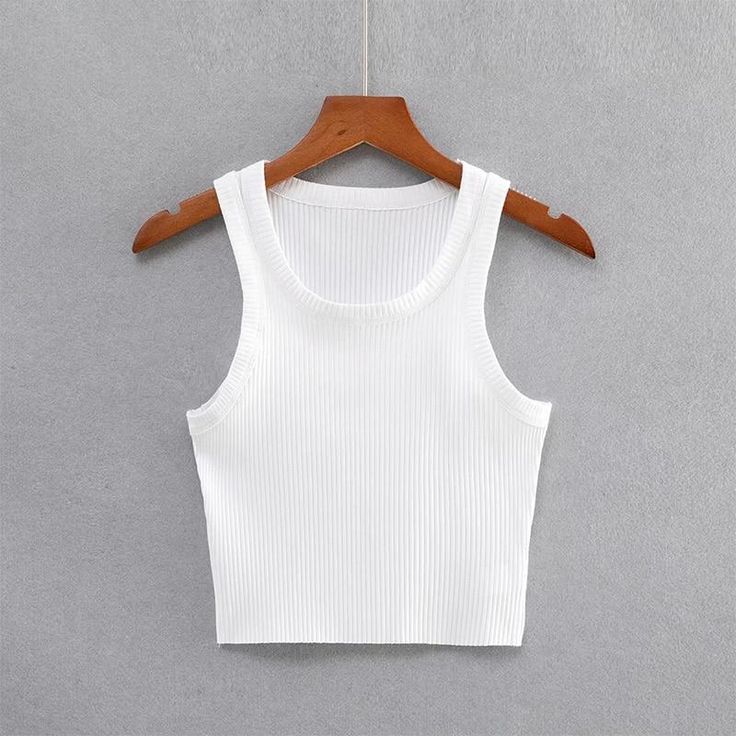 Summer Teen, Short Blouses, Inverted Triangle, Casual Tanks, Short Vest, Cropped Tops, Vest White, Cut Out Design, Solid Clothes