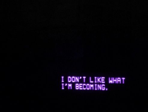 the words i don't like what i'm bedding are lit up in the dark