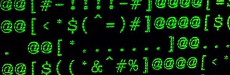 green numbers and symbols are glowing in the dark