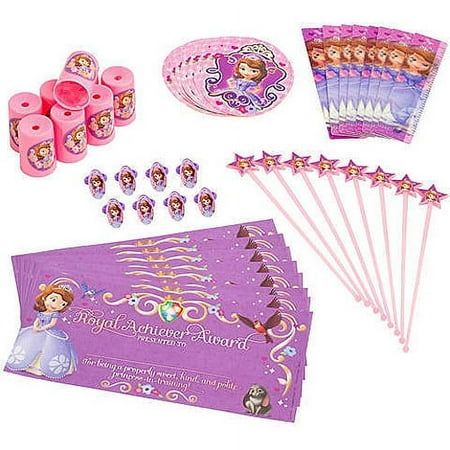 A great Disney Junior Sofia the First Party Pack perfect for a birthday party Contains 48 pieces Size: One Size.  Color: Multicolor. Sofia The First Birthday Party, Sofia The First Party, Pink And Gold Birthday Party, Sofia Party, Birthday 1st, Sofia The First, Toddler Birthday, Gold Birthday, 4th Birthday Parties