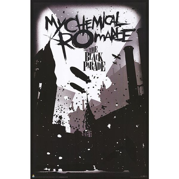 the movie poster for my chemical romance is shown in black and white, with an image of a man's face