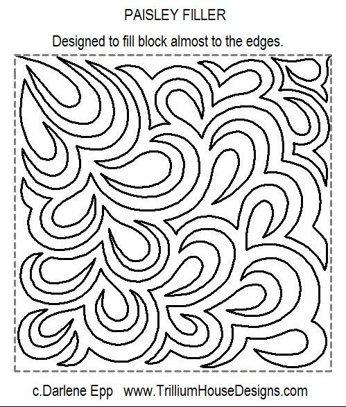 an image of a quilt pattern with the words paisley allover in black and white