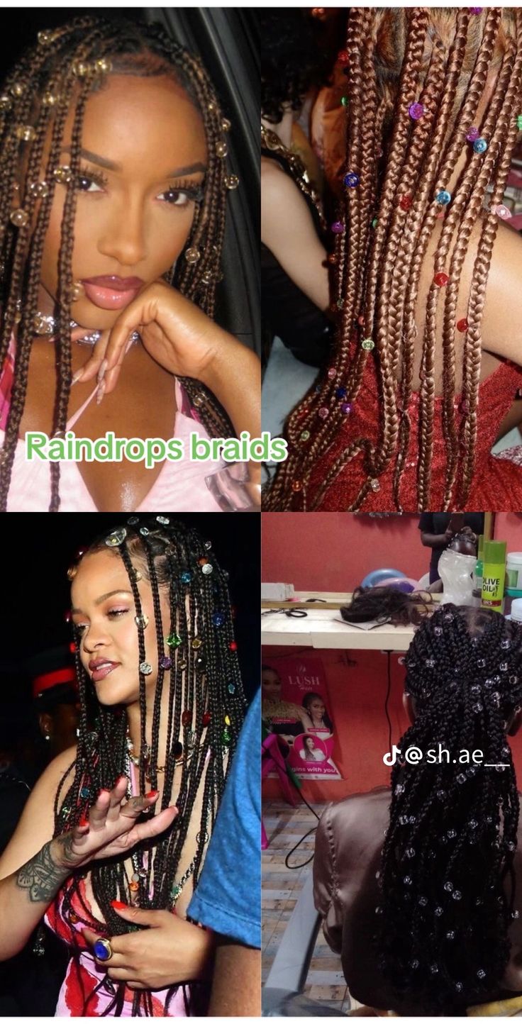 Long Hair Styles Braids, Raindrop Braids, Curl Tips, Winter Hair Trends, Hair Color Guide, French Curl, Hair Protection, Beautiful Black Hair, Hairstyle Names