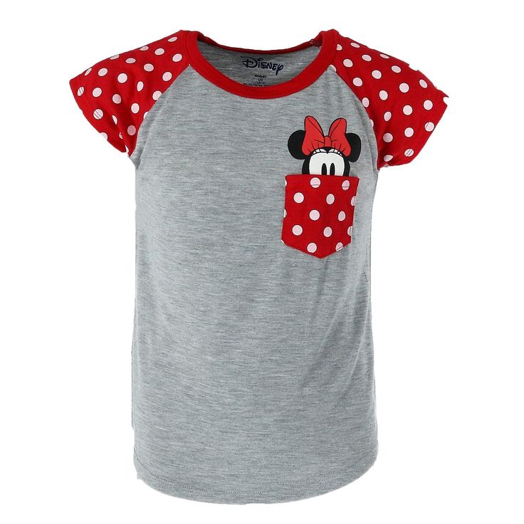 Juniors Fashion, Minnie Mouse Shoes, Pocket Tee Shirts, Disney Colors, Junior Fashion, T Shirt Picture, Mouse Print, Disney Shirts, Disney Girls