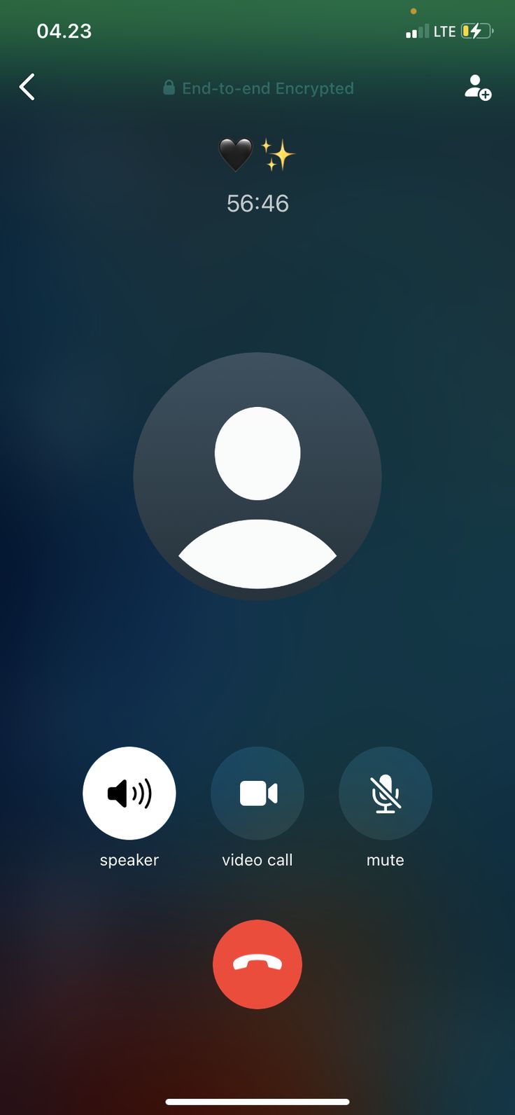 an iphone screen with the call button on and other icons in place to be viewed