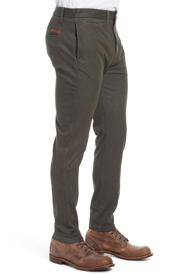 Made with the brand's signature Denit material, these classic chinos feature a four-way-stretch fabric that perfectly blends functionality and comfort. Style Name:Kato Denit Slim Fit Chinos. Style Number: 6139187. Available in stores. Business Casual Chino Cotton Twill Jeans With Welt Pockets, Business Casual Chinos With Five Pockets, Elegant Chino Cotton Twill Chinos For Business Casual, Elegant Chinos In Chino Cotton Twill For Business Casual, Elegant Chinos For Business Casual, Casual Dress Pants With Pressed Crease And Straight Leg, Casual Straight Leg Dress Pants With Pressed Crease, Casual Fitted Pants With Pressed Crease, Casual Business Chinos With Tapered Leg