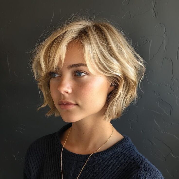 50 Amazing Short Bob Haircuts with Bangs Messy Bob With Side Bangs, Short Hair With Bangs Side Part, Short Bob Side Bangs, Dirty Blonde Bob With Bangs, Layered Bob Hairstyles With Bangs, Short Hair Choppy, Side Bangs Bob, Short Bob Haircuts With Bangs, Shorter Haircuts