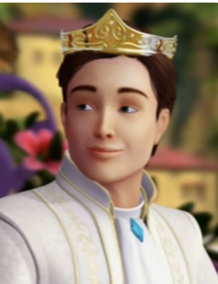 an animated man with a crown on his head