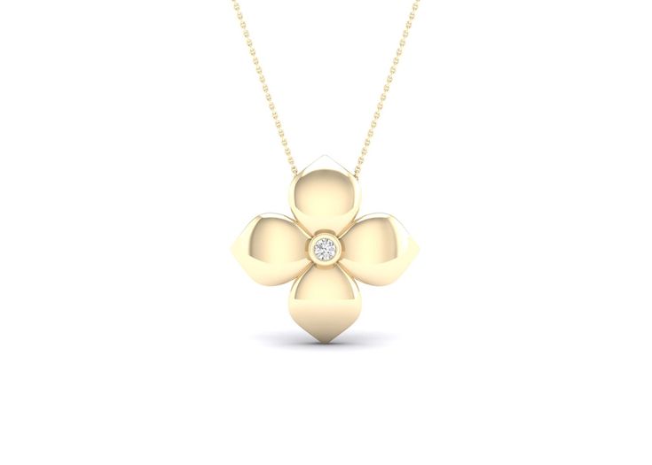 Gold Diamond Necklace With Flower Pendant, Elegant Flower-shaped Diamond Necklace As Gift, Fine Jewelry Flower-shaped Diamond Necklace Gift, White Flower-shaped Diamond Necklace, Gold Flower-shaped Necklace With Diamond Accents, Forever Necklace, Silhouette Necklace, Replica Jewelry, Diamond Necklace Designs