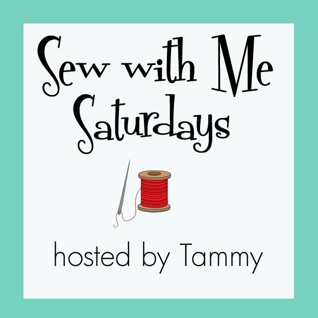 the words sew with me saturday are shown above a spool of thread and a needle