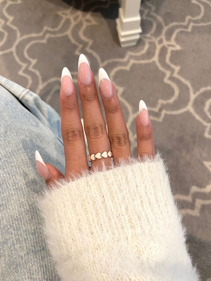 winter nails, ariana grande nails, vanilla girl nails, french tips, trendy nails, white nails, christmas nails, girl therapy Vanilla Girl Nails, Nails Vanilla, Ariana Grande Nails, Nails French Tips, Beauty Hacks Nails, Romantic Nails, Girl Nails, Work Nails, Casual Nails