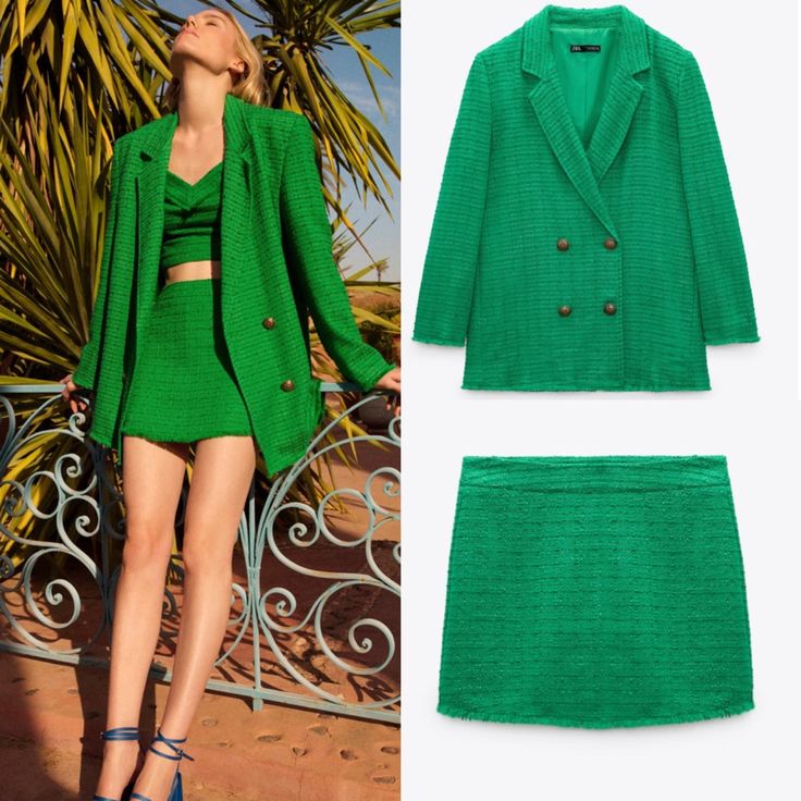 Brand New With Tags. Blazer Is Oversized. Size Small Fits Like Medium/Large. Blazer Is Size Small. Skorts Is Size Medium. Chic Green Long Sleeve Sets, Green Long Sleeve Sets For Day Out, Zara Green Long-sleeve Blazer, Zara Green Long Sleeve Blazer, Green Summer Blazer With Long Sleeves, Green Long Sleeve Summer Blazer, Chic Green Blazer For Day Out, Green Summer Long Sleeve Blazer, Zara Green Summer Outerwear