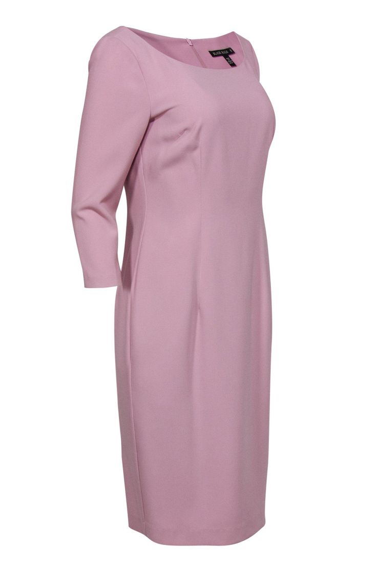 Add precious pastels to your professional wardrobe with this dress from Black Halo! This simple and sleek frock will bring the perfect pop of pink to the office. Pair with nude pumps for a stylish minimalistic look. Size 8 Shell: 62% Nylon, 32% Viscose, 6% Elastane Lining: 96% Nylon, 4% Spandex Made in USA Concealed back zipper Lined Midi, sheath silhouette Scoop neckline 3/4 sleeves Bust 38" Waist 32" Sleeve length 19" Shoulder to hem 41.5" Sheath Midi Dress, Professional Wardrobe, Black Halo, Nude Pumps, Midi Sheath Dress, Size 8 Dress, Scoop Neckline, Halo, Made In Usa