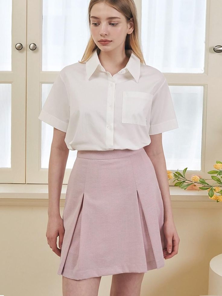 This is a minimal and feminine skirt by MICANE that is made out of high quality and sturdy fabric. With trendy design detail and refined mood, you can style it for your refined and casual daily outfit.- Minimal and feminine mood- Set up with matching blouse- Logo label detail on the pocket- A line silhouette with pin tuck detail Pleats Skirt, Feminine Skirt, My Photo Gallery, Pin Tucks, Daily Outfits, Design Details, Clothes For Women, Fabric, Beauty