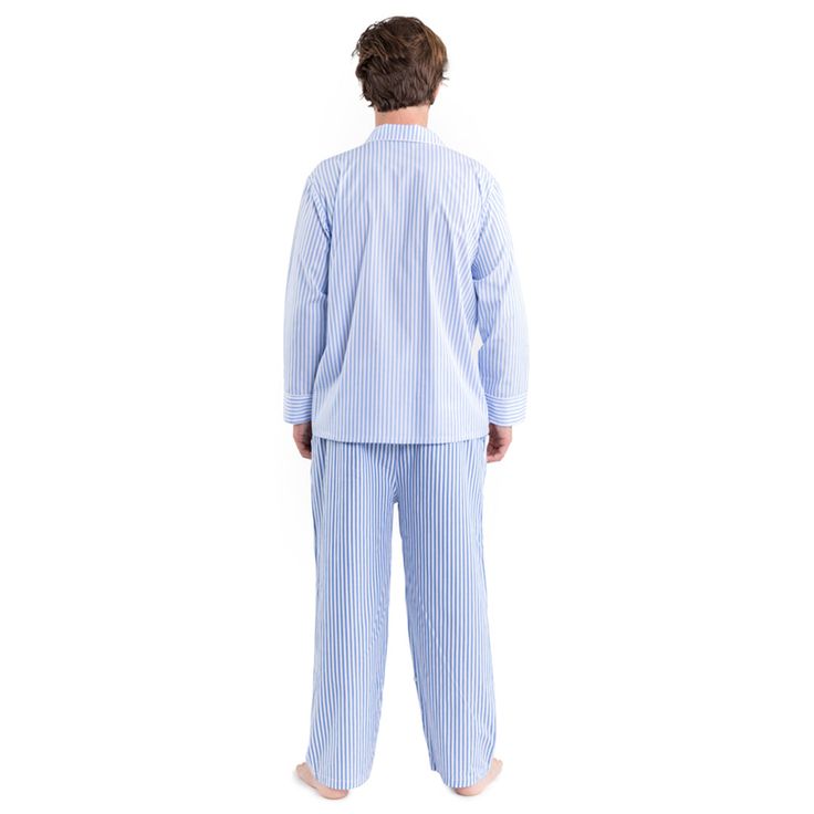 The best blue striped cotton pajamas made for iconic hotel Shutters on the Beach Hotel, complete with their logo monogrammed on their chest pocket. The perfect sleepwear for lounging around in luxury. White Swimwear, Mens Sleepwear, Man Set, Beach Hotel, Pant Length, Sleepwear & Loungewear, Cotton Pyjamas, Mens Pajamas, Monogram Logo