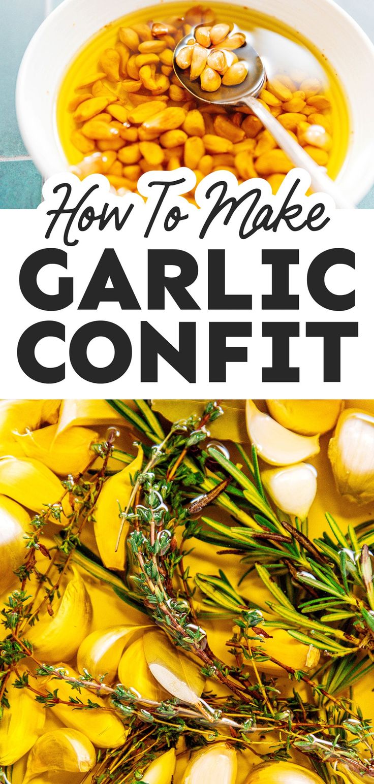 how to make garlic confit with lemons and herbs