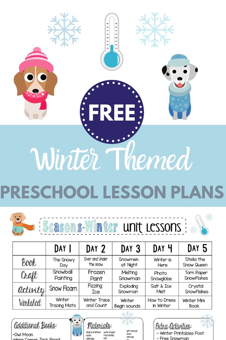 the winter themed preschool lesson plan