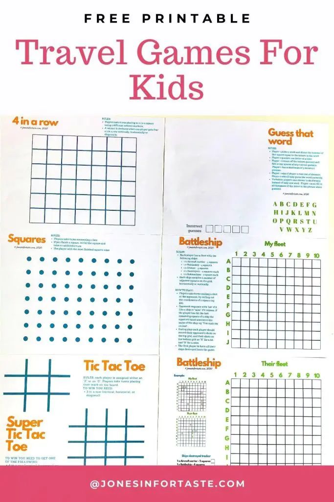 a printable travel game for kids with the text, free printable travel games for kids