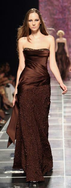 Tony Ward, فستان سهرة, Couture Gowns, Luxury Style, Gorgeous Gowns, Brown Dress, Elie Saab, Brown Fashion, Beautiful Gowns