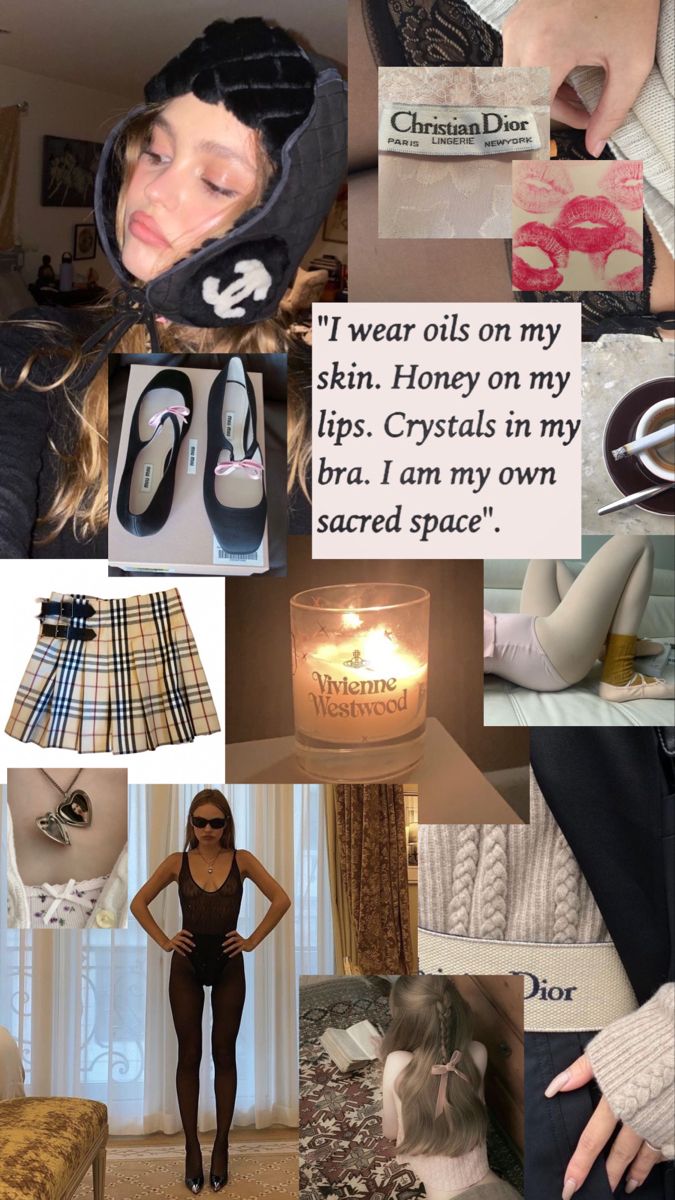 a collage of photos with words and pictures on them that include shoes, clothes, socks