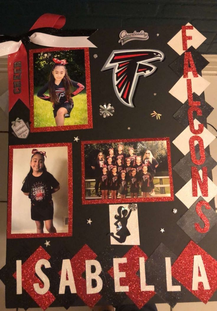 a collage of photos and pictures with the atlanta falcons logo on it is displayed