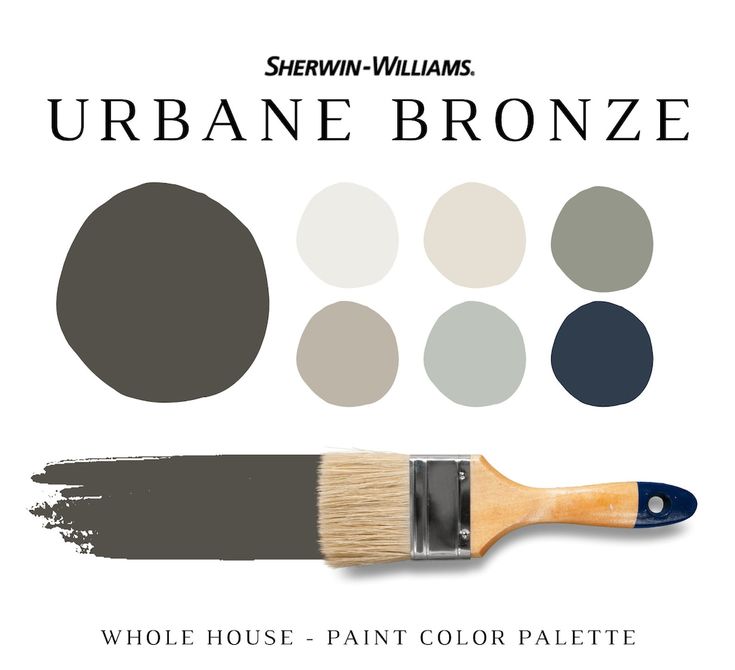 a paint brush with the words, sherylin williams's rainwashed whole house - paint color palette