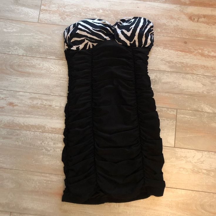 Never Worn From Forever 21 Size Small. Zebra Spring Zebra Print Mini Dress For Night Out, Zebra Print Mini Dress For Night Out, Zebra Print Mini Party Dress, Black Zebra Print Dress For Night Out, Fitted Zebra Print Mini Dress For Party, Mini Length Zebra Print Party Dress, Mini Zebra Print Party Dress, Black Zebra Print Mini Dress, Black Mini Dress With Zebra Print